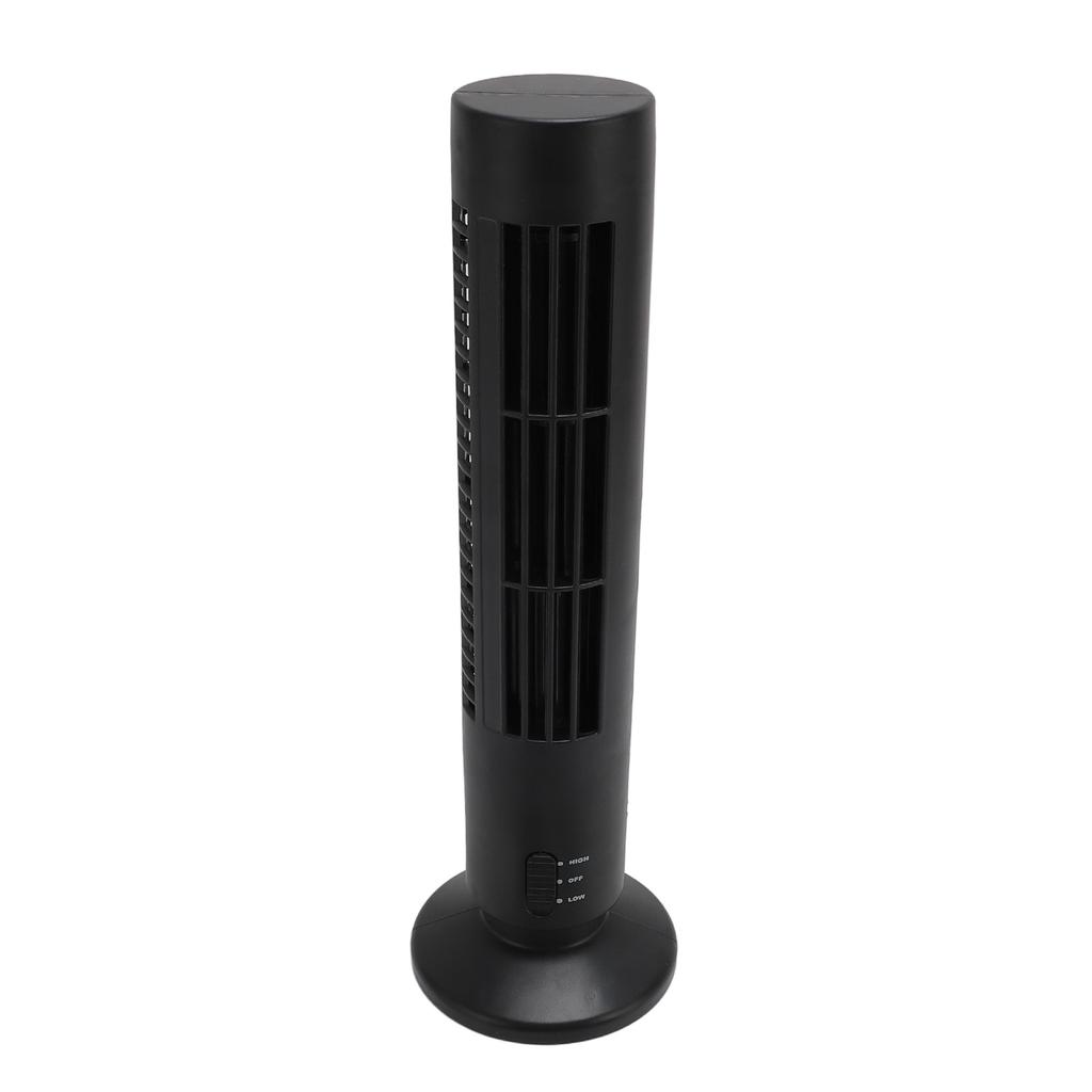 Cooling Tower Fan ABS USB Bladeless Quiet Portable Desk Fan with 2 Speeds for Home Bedroom