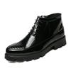Sapatos masculinos outono tendência masculina rebites sapatos de couro pequenos comércio exterior sapatos casuais botas curtas sapatos de cano alto discoteca botas Martin