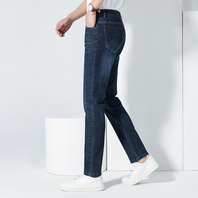 Men's Autumn/Winter Thickened Stretch Washed Jeans