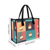Cute Fire Marshmallow Printed Casual Large Capacity Canvas Tote Bag for Daily Commute Shopping Travel