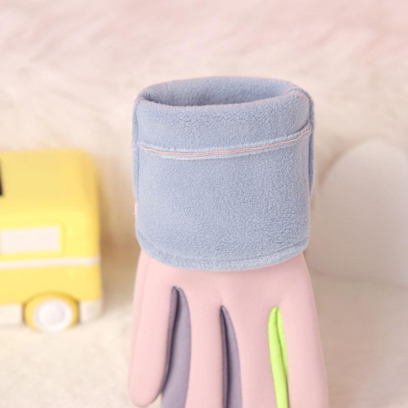 Children's Gloves Cartoon Fluorescence Outdoor Cycling Dinosaur Sports Warm Winter Spring Skiing Windproof Gloves Boys Girls