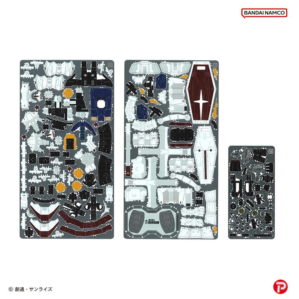 Tenyo Metallic Nano Puzzle Mobile Suit Gundam RX-78-2 Gundam T-MP-020M - No Glue Required, 0.2mm Thick, Ultra-precise Laser Processed, Craft Project,