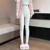 Rosa Nerz Samt Hose Damen Hohe Taille Elastizität Plüsch Freizeit Thermische Leggings Eng Gestrickt Gerade Tragen Außen Hose