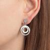 Boucles d'oreilles - Lotus - Urban Woman circle - Acier - Créole - Argenté