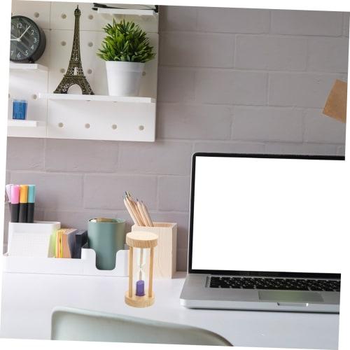 Lurrose Wooden Hourglass, Tabletop Clock, Kitchen Timer, Classroom Hourglass, 3-Minute Sand Timer, Kids Sand Timer, Office Decor, Ornament, Gift, Cook