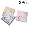 3Pcs Handkerchief Reusable Sweat Bandana Absorbs Water Women Hankies Thin Printing Flower Pure Cotton