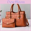 Conjunto de Bolsas Grandes e Pequenas em PU com Grande Capacidade Para Mulheres Fashion