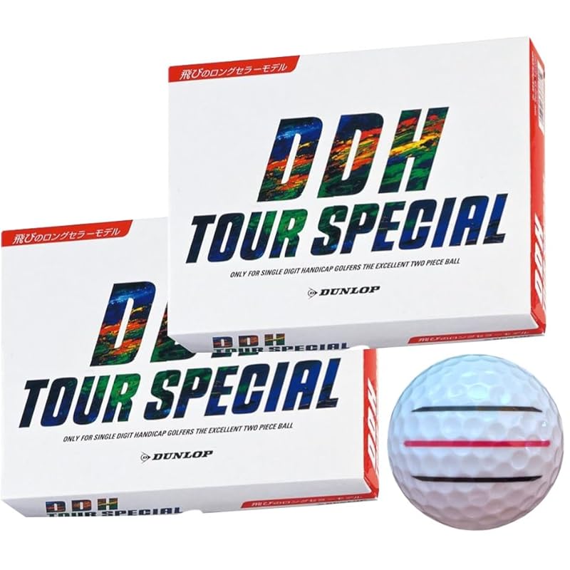 

[Hapiraki_Golf Line] golf ball DDH tour special With line (2 dozen white_3 lines)