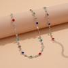 Sexy Elegant Belly Chain Colorful Crystal Waist Chain Adjustable Bikini Belt for Women