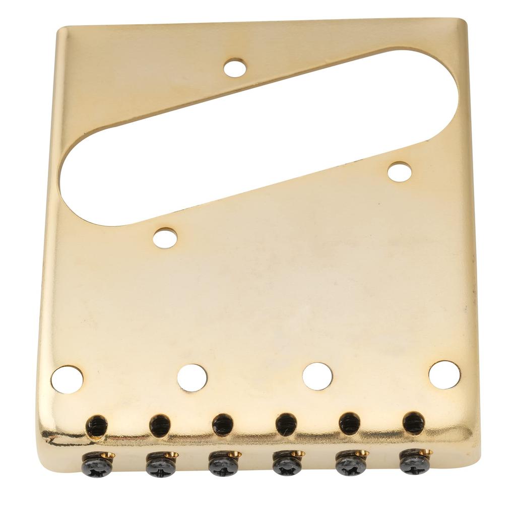 Wilkinson WOT02 Vintage Telecaster Bridge with String Brass Saddles for TL Electric Gold 10.8mm Pitch, 6-Way Guitars,