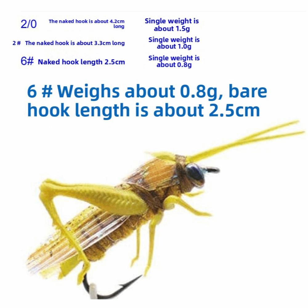 Fishing Tackle Grasshopper Fishing Bait Squid Hard Artificial Baits  Fly Fishing