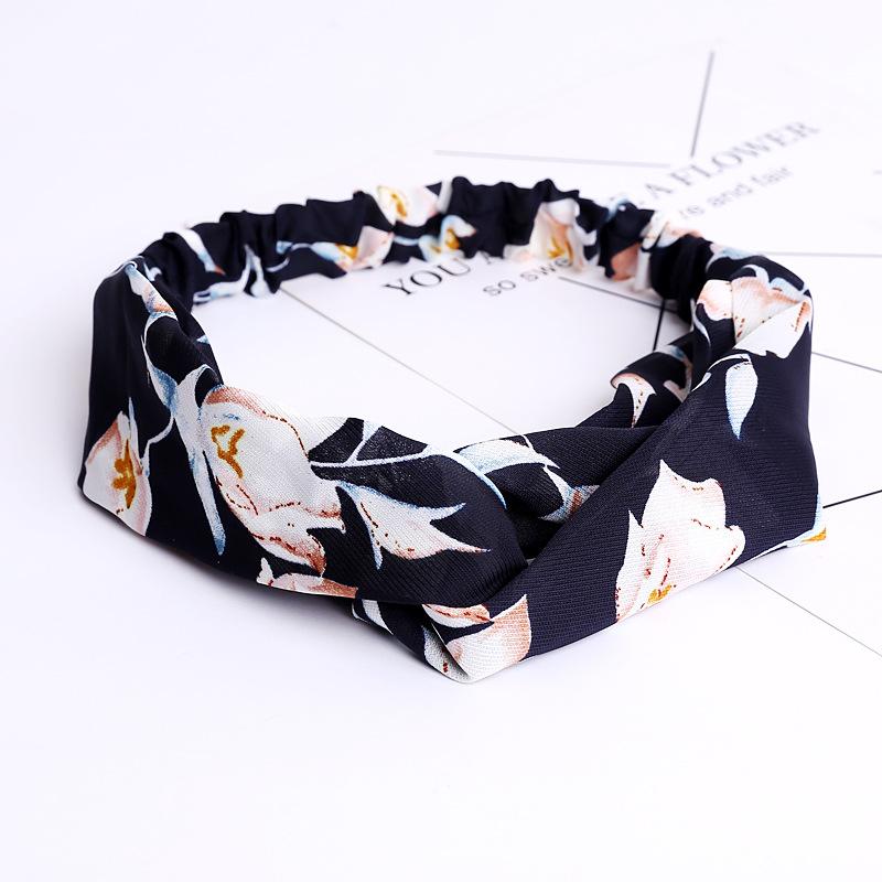 Fashion Bohemian Headband Print Hairbands For Women Girls Vintage Cross Knot Turban Bandanas Headwear Hair Accessories