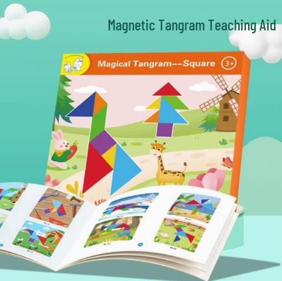 Kindergarten Magnetic Tangram Puzzle for Kids Ages 3-6