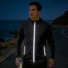 Unisex Lightweight Hooded Sports Jacket with Reflective Zipper Breathable Quick Dry with Storage Bag