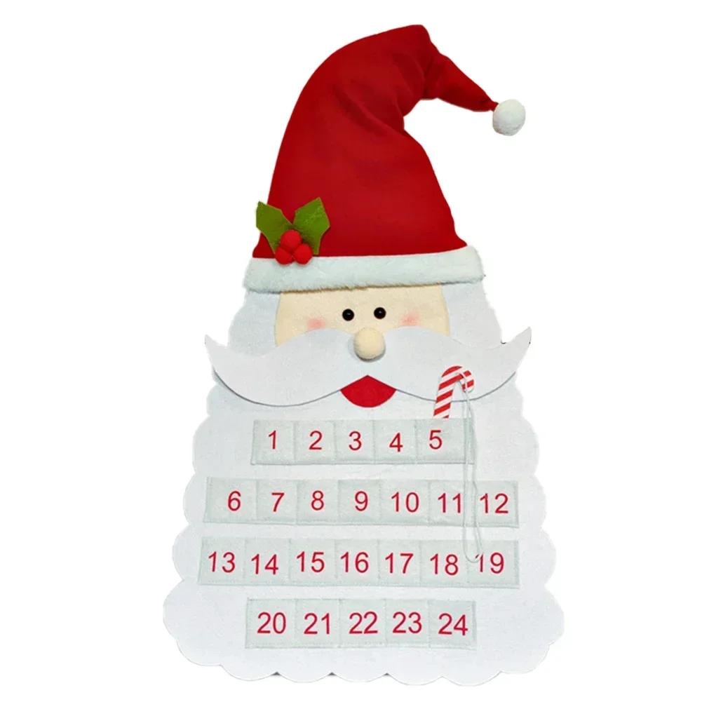 Christmas Party Felt Christmas Calendar Beautiful Festive Home Decor Holiday Countdown Calendar Joyful Festival Decoration