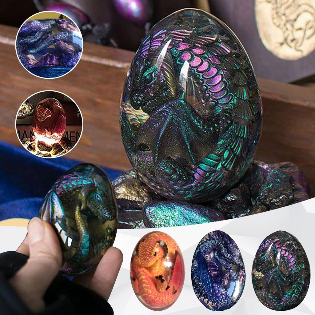 Dream Crystal Transparent Dragon Egg-Resin Sculpture Home Desktop Ornaments Dream Crystal Transparent Dragon Egg-Resin Sculpture Home Desktop Ornaments