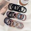 Super Soft Seamless Hair Ties - 10 Pack, High Elasticity, Black Rubber Hair Bands, Versatile Hair Accessories