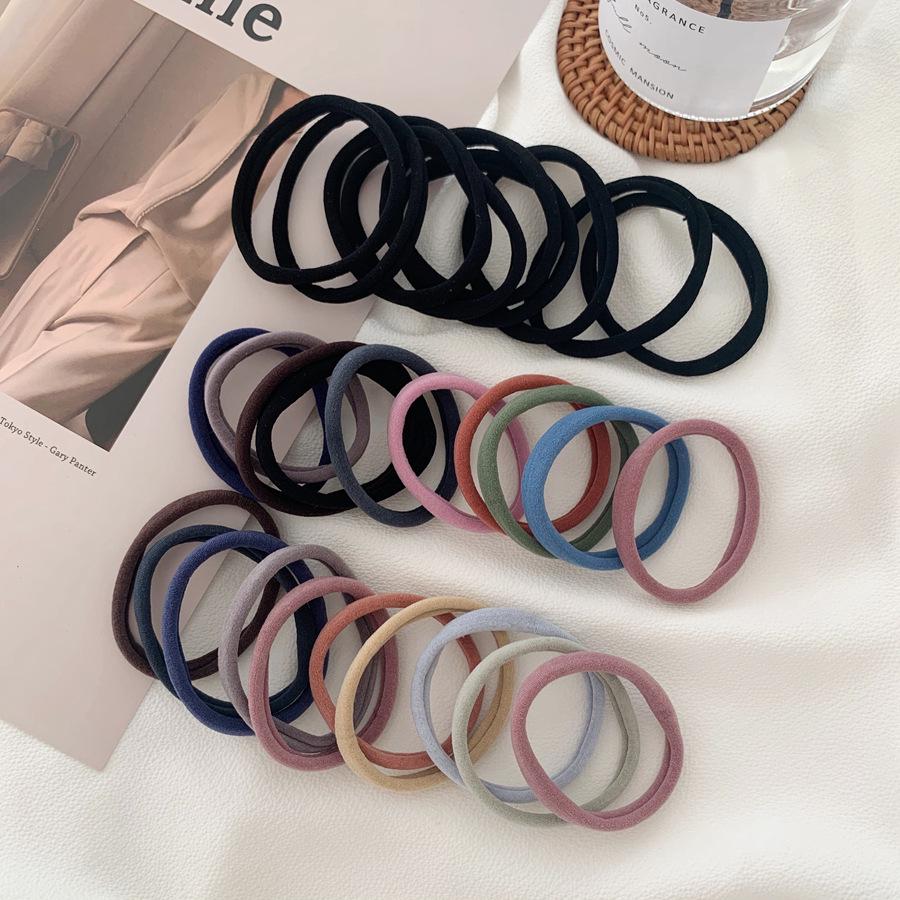 Super Soft Seamless Hair Ties - 10 Pack, High Elasticity, Black Rubber Hair Bands, Versatile Hair Accessories