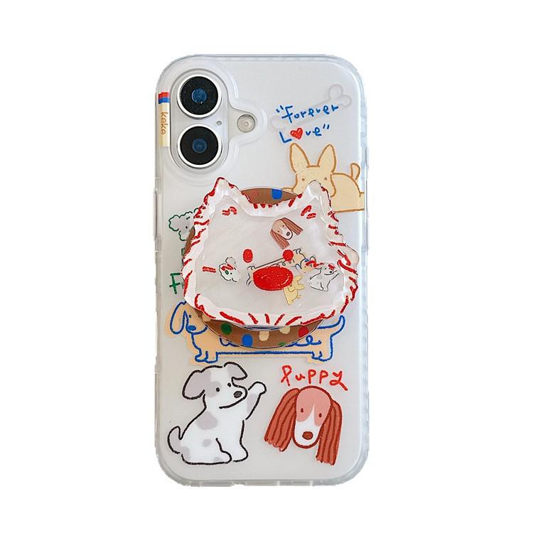 Soft Doodle Dog Magnetic Case for iPhone17/16 Pro Max/15 Pro