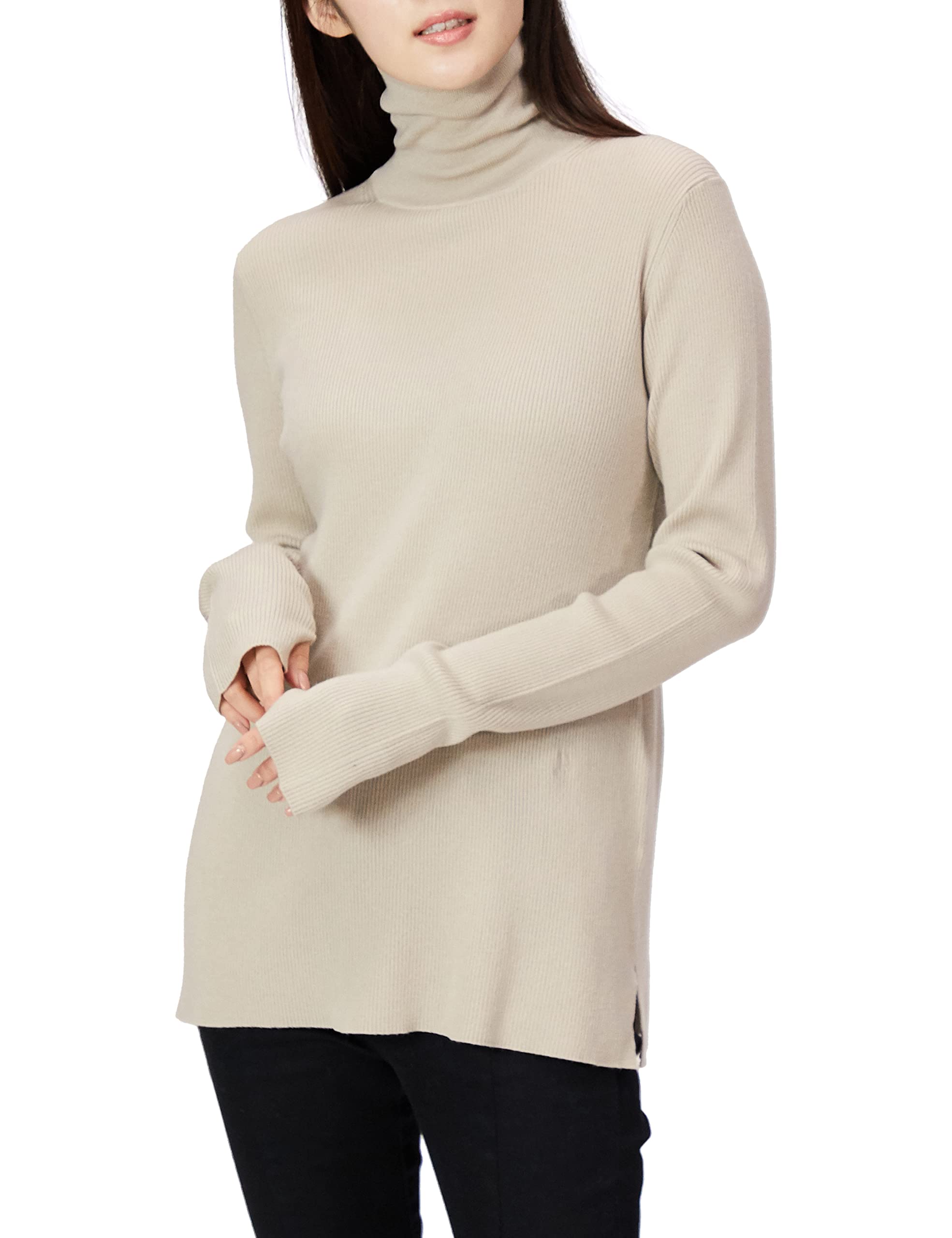 

Mira Owen Turtleneck Rib Knit 09WNT214105 IVR 0 Women s