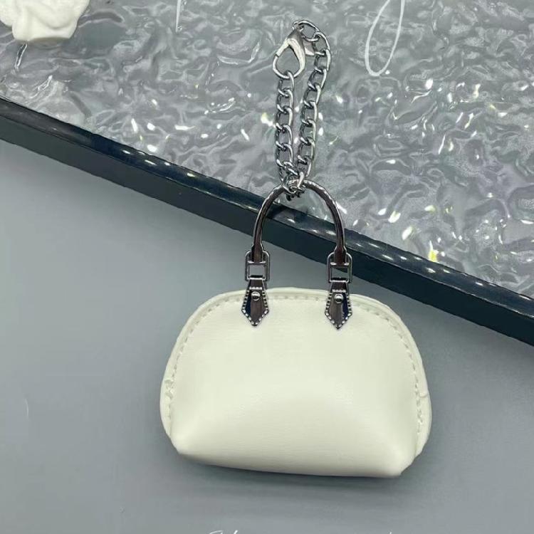 Small Keychain Bags Pendant Fashion PU Leather Keyring Decors for Women Bag Charm for Travel Sports and Daily Use