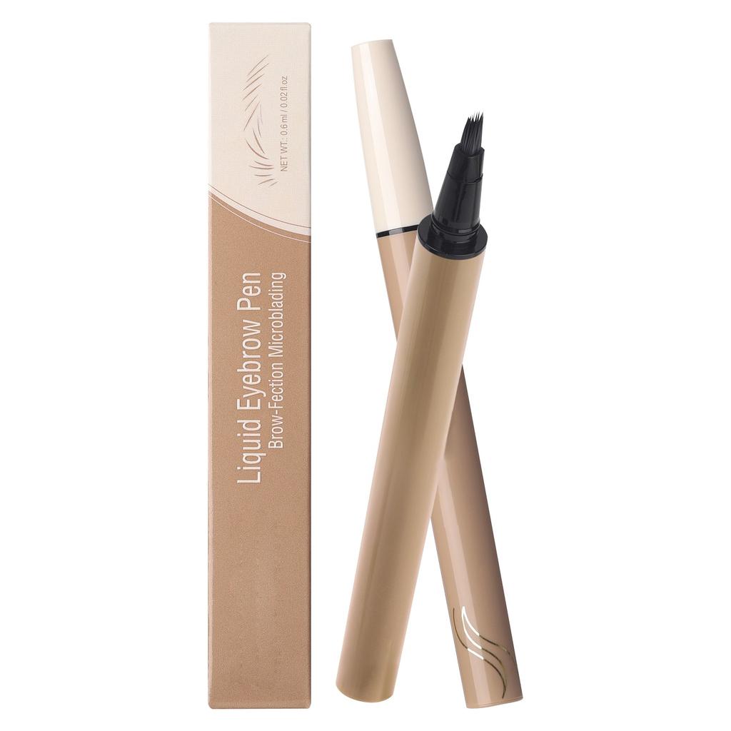 Eyebrow Corner Brush Eyebrow Pencil, Liquid Micro-blade Female Eyebrow Pencil, Natural Eyebrow Pencil, Easy To Color, Waterproof,0.6ml