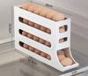 Egg Holder for Fridge, Egg Dispenser Auto Rolling Egg Tray Storage and Organizer, Space-Saving Egg Roller for Refrigerator