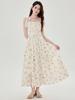 Women's Summer Pink Mori Style Sleeveless Long Camisole Dress - Fairy Beach Vacation