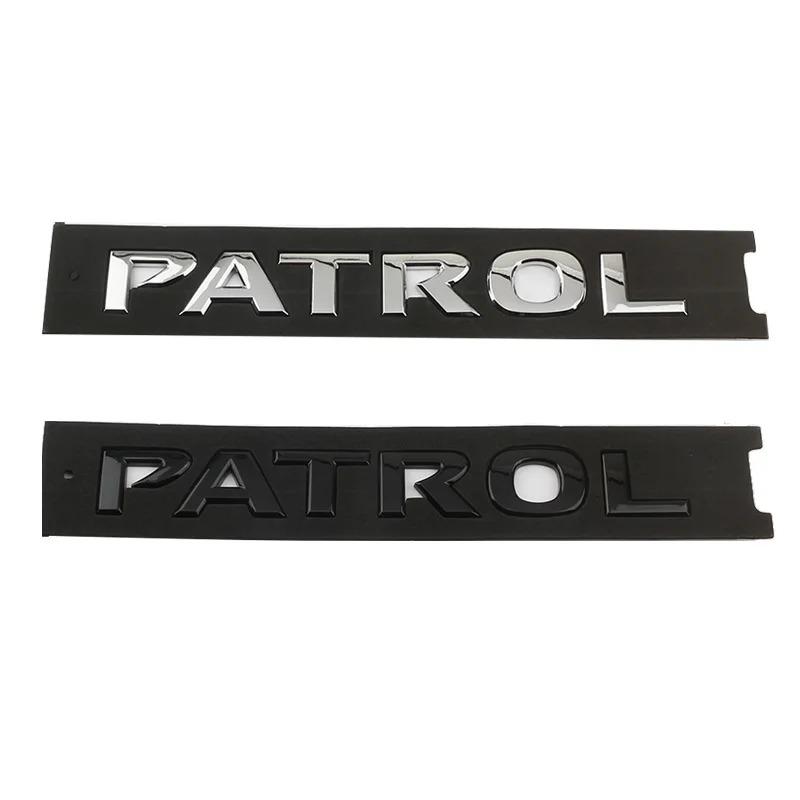 Car 3D ABS Rear Trunk Letters Words Logo Badge Emblem Decals Sticker For Nissan Patrol Y60 Y61 Y62 Y63 Y64 Styling Accessories