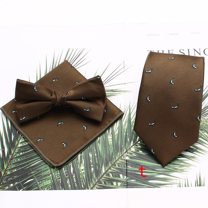 

Rael Мужской Набор Галстуков, Полиэстеровый Полосатый Галстук Галстук-бабочка Квадратный Шарф Набор из Трех Предметов, Аксессуары для Костюма