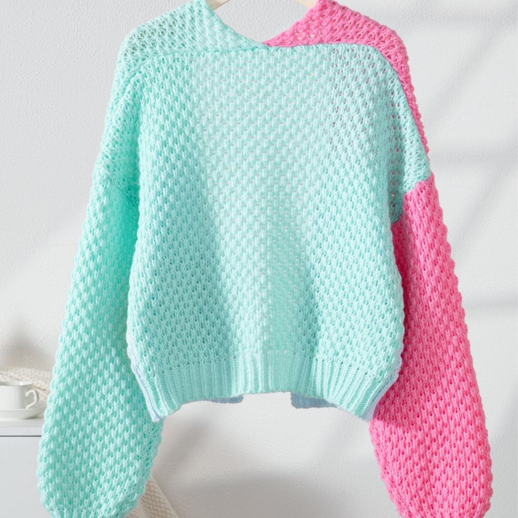 Casual Minimalist Cardigan Knit Outerwear For Women