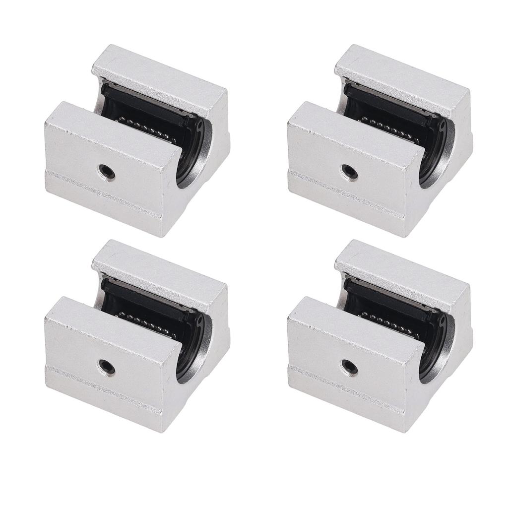 4 Pcs Linear Bearing Slide Block SBR12UU Aluminum Alloy Open Linear Bearing Slide Unit