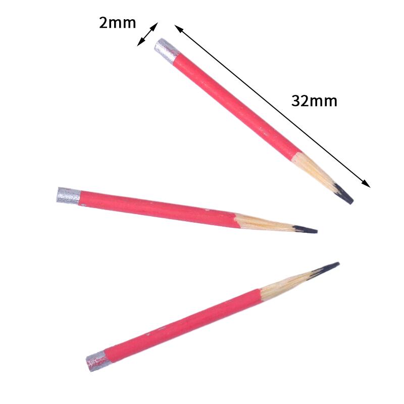 10Pcs Dollhouse Miniature Colored Pen Mini Pencil School Supplies Model Kid Pretend Play Toy Home Decor