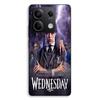 Phone Case - MANIACASE - Xiaomi Redmi Note 13 5G - Silicone TPU - Wednesday Addams Pattern (Season 2) - Black