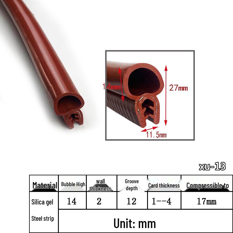 High-Temperature Resistant U-Shaped Rubber Sealing Strip for Dustproofing Electrical Cabinets and Car Doors
