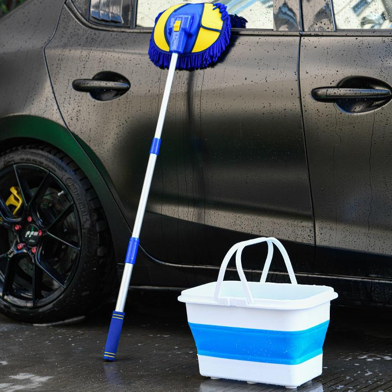 Square Folding Fishing Bucket Outdoor Wild Fishing Portable Bucket Hard Bottom Silicone Plastic Multifunctional Bucket