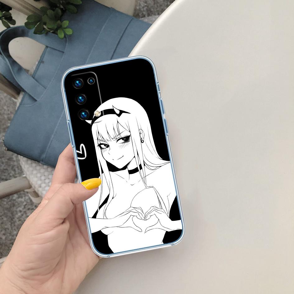 PP64 Zero Two Soft Shell Transparent Phone Case for Motorola Moto G7 G8 G9 G84 G85 G73 G24 G15 Z2 Play Power Plus