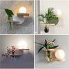 Nordic Wall Lamp Plant Wall Lights for Indoor Lighting Bedroom Living Room Home Decor Aisle Decoration