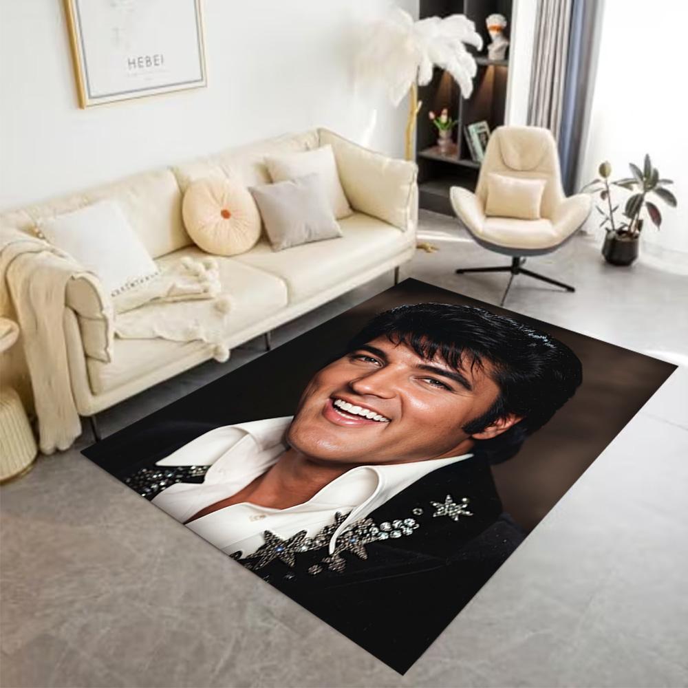 Elvis Presley's Iconic Smile Carpet Perfect for Bedrooms Decorate room Dormitory Playrooms Anti-slip Rug Office home decor Wedding Party Gift