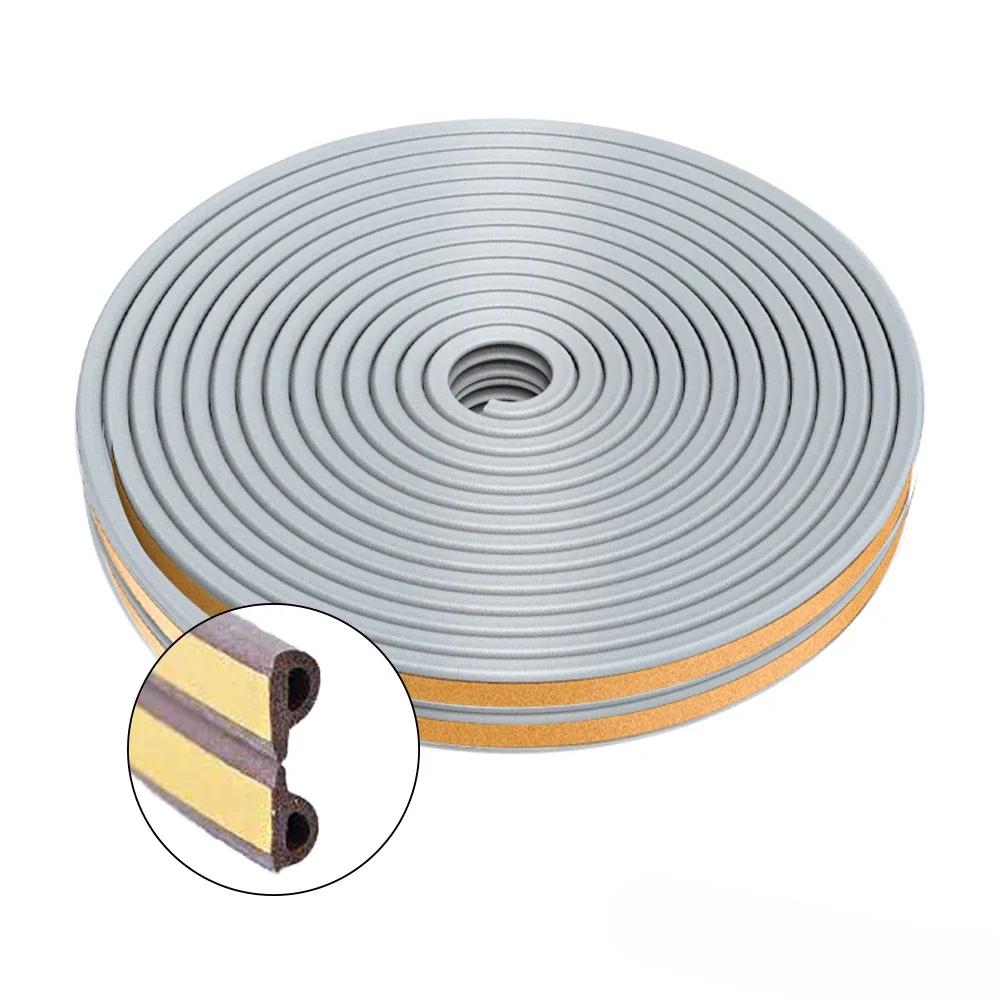5m/10m Weather Stripping Door Seal Strip Diep Self-adhesive Draft Stopper Tape Window Insulation Noise Rubber Sealing Strip