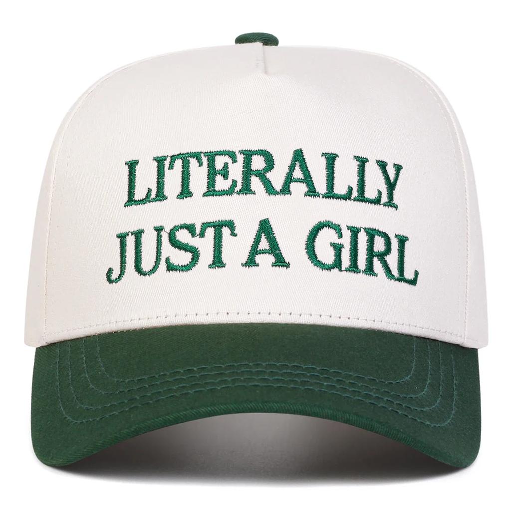 Unisex LITERALLY JUST A GIRL Embroidery Baseball Caps Spring Autumn Outdoor Adjustable Casual Hats Sunscreen Hat Sports Cap