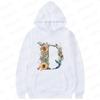 Women Hoodies Clothing 26 Alphabet Sweatshirts Hooded Shirt Fashion Flower Letters Graphic Outerwear White Women's Sweat-shirts