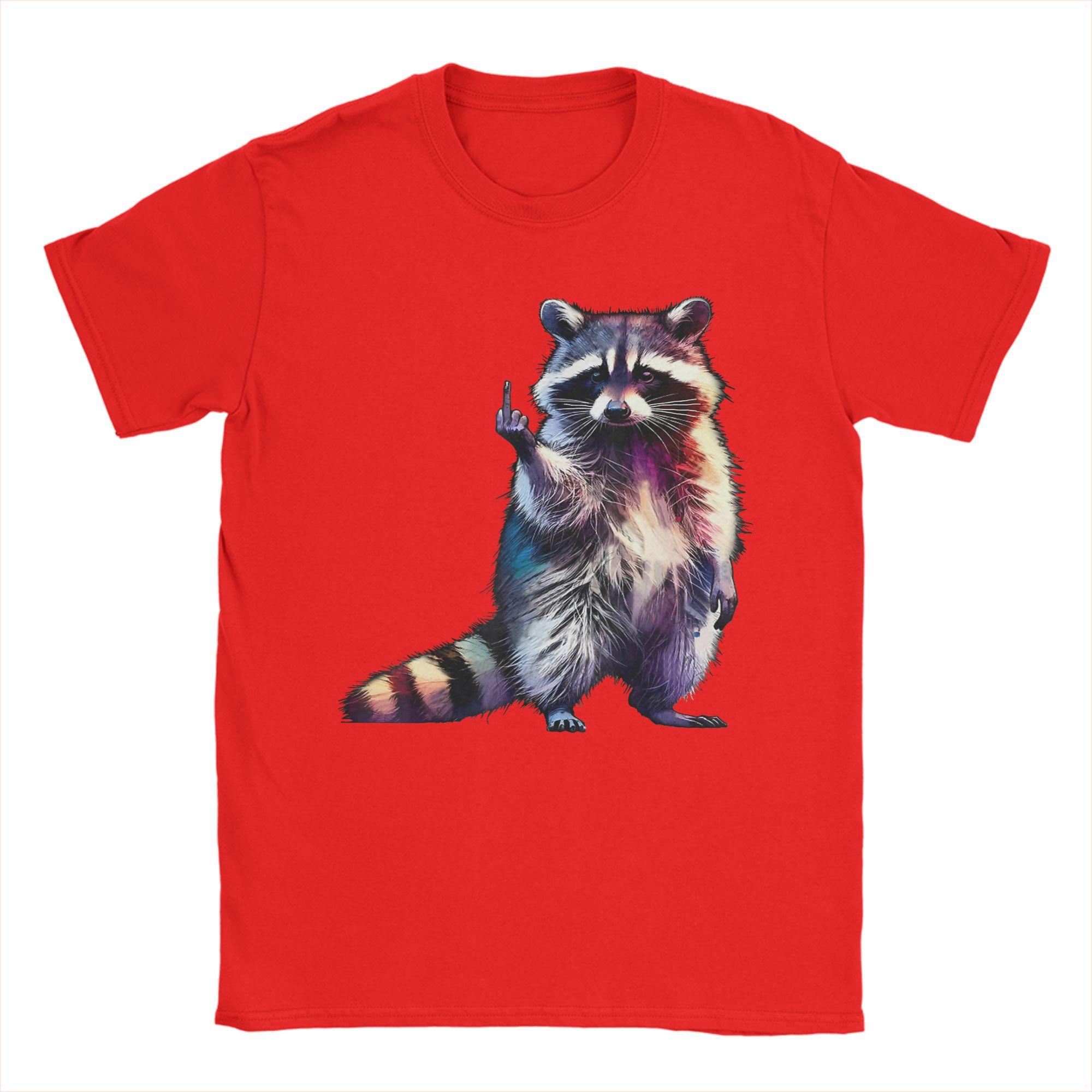 

Raccoon Middle Finger Trash Panda Racoon Sarcastic Humor Unisexs T Shirt Humor Tee Shirt Short Sleeve Round Neck TShirt Clothing S