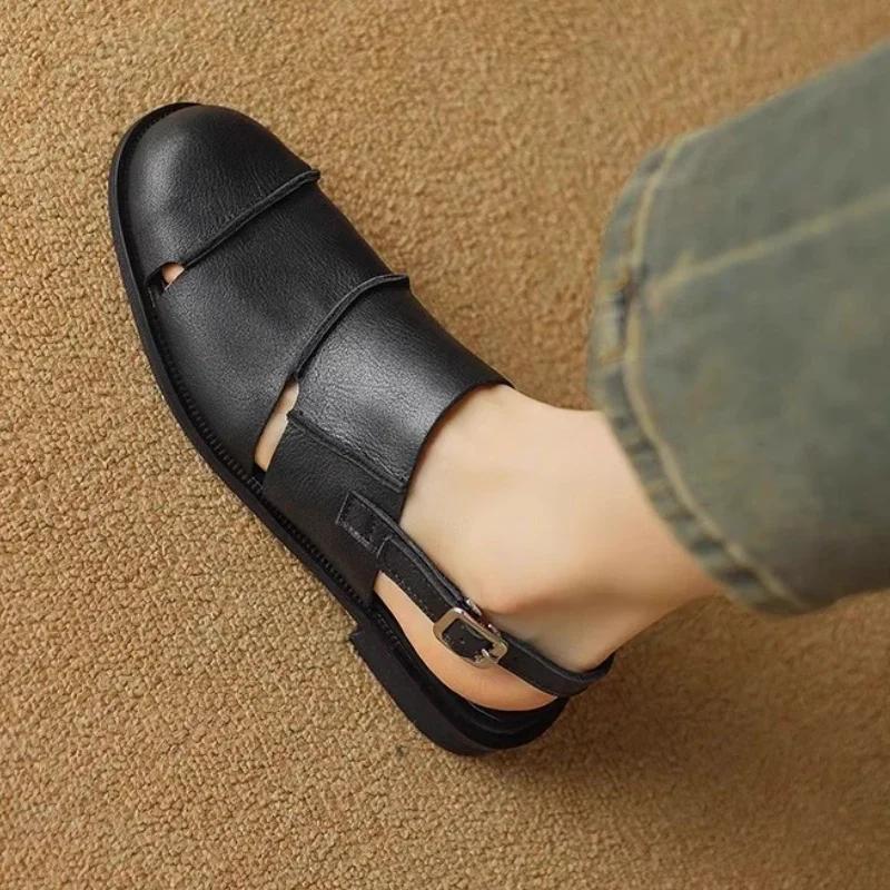 Fashion Flats Women's Sandals Casual Designer Sport Shoes Fashion Woman Slippers Summer 2025 New Trend Walking Cozy Zapatillas De Mujer