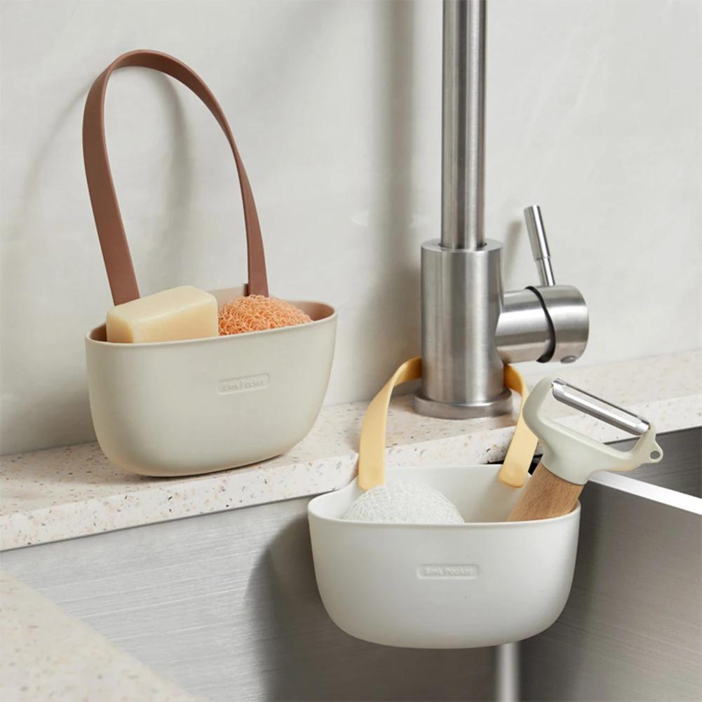Adjustable Storage Rack Kitchen Sink Rack Hanging Drainage Basket Dishwashing Sponge Soap Rack Bathroom Drying Rack Accessories