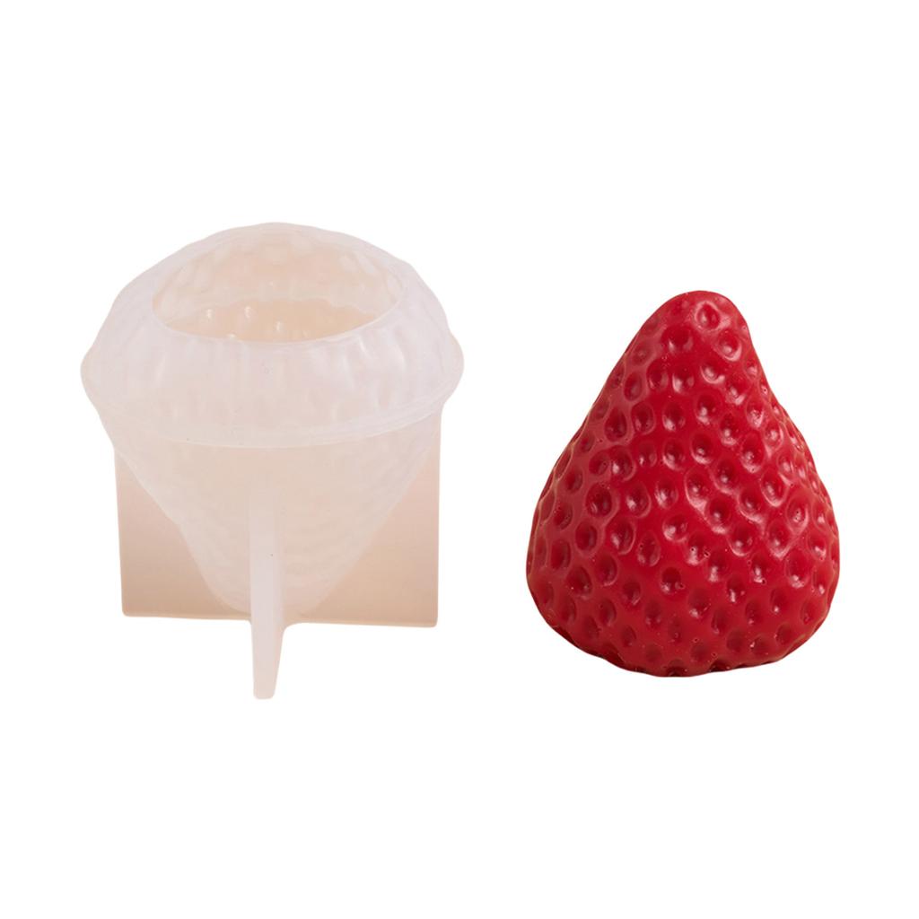 Silicone Mould 3D Strawberry Scened Candle Molds Handmade Soap Molds Baking Molds Casting Molds for Cake Decoration
