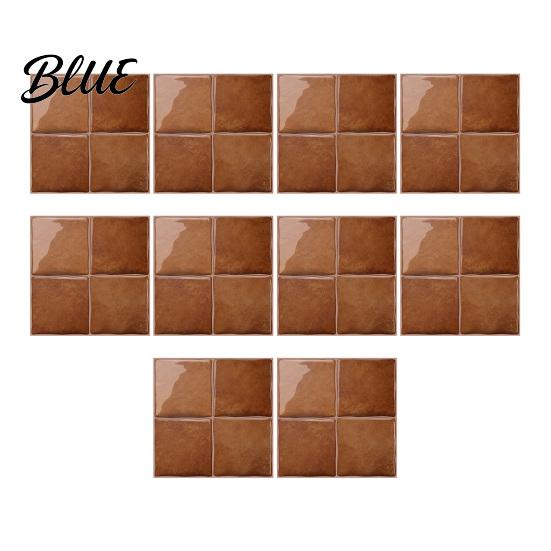 Retro Style Adhesive Wall Panels Square Checkered Tiles Stickers Self PET Panels Kitchen Backsplash Peel And Stick Easy Waterproof Oil-proof Decals