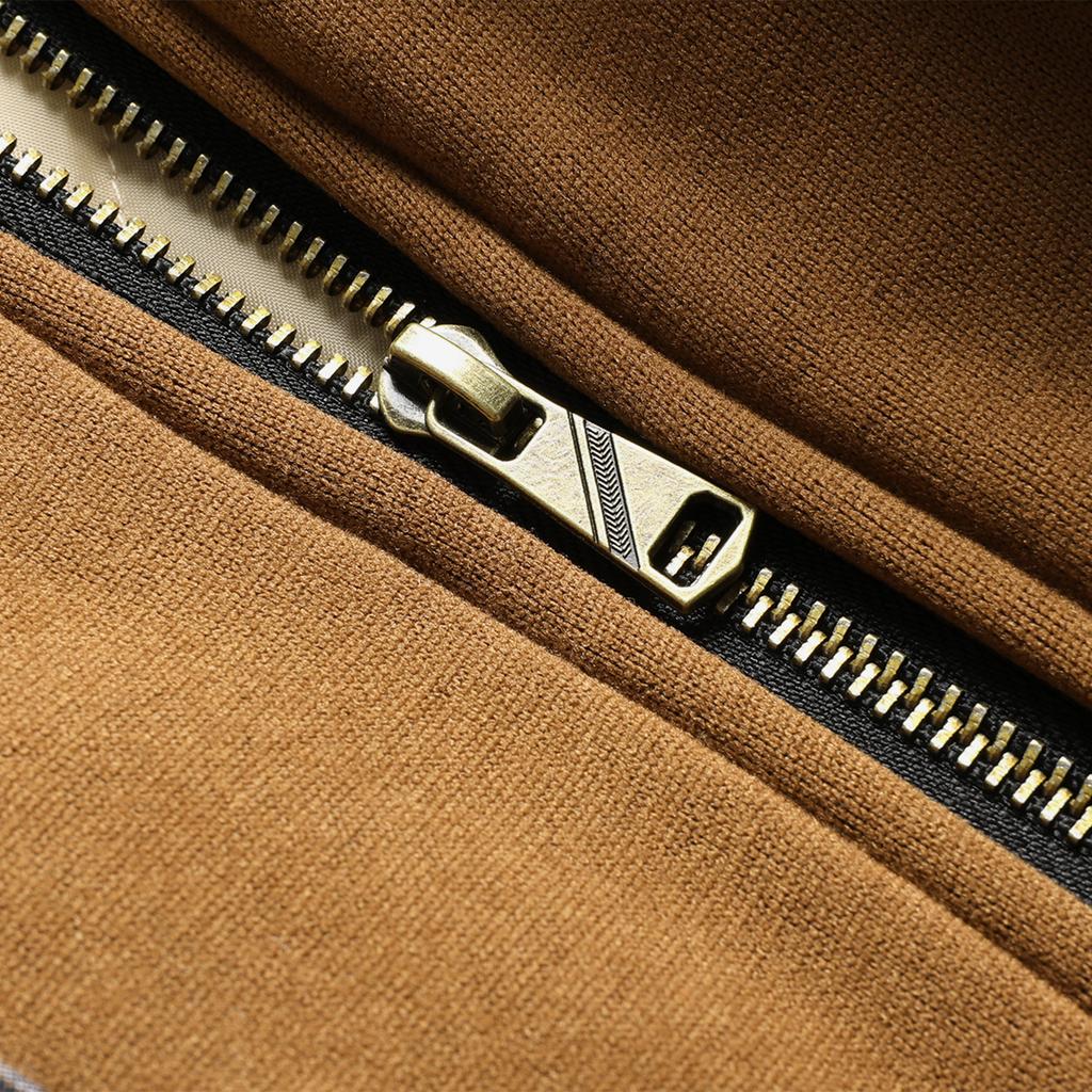 Men'S Zipper Jacket, Casual Retro Long Sleeved Cardigan Jacket