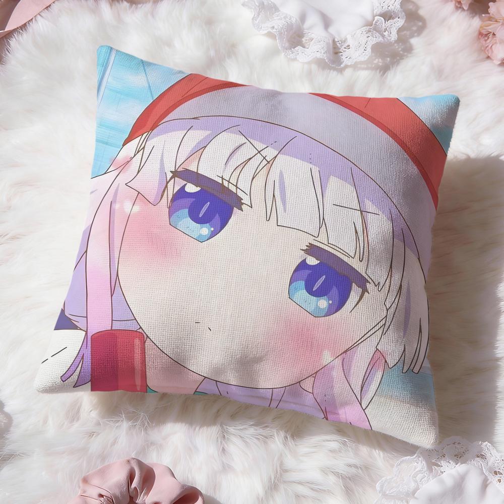 Miss Kobayashis Dragon MaidS Cushion Cover Premium Comfort Reversible Pillow Cove -Two In One Design for Any Room & Car Interior