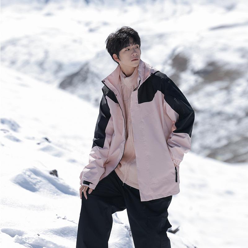 Jacket Couple Style Fleece Thickened Liner Removable Two Pieces